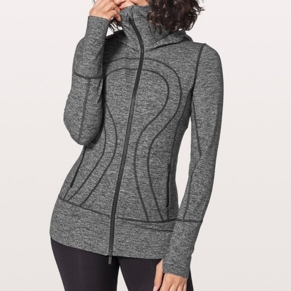 Womens Lululemon Stride Jacket II, Size 8, Heathered Black - Picture 1 of 14